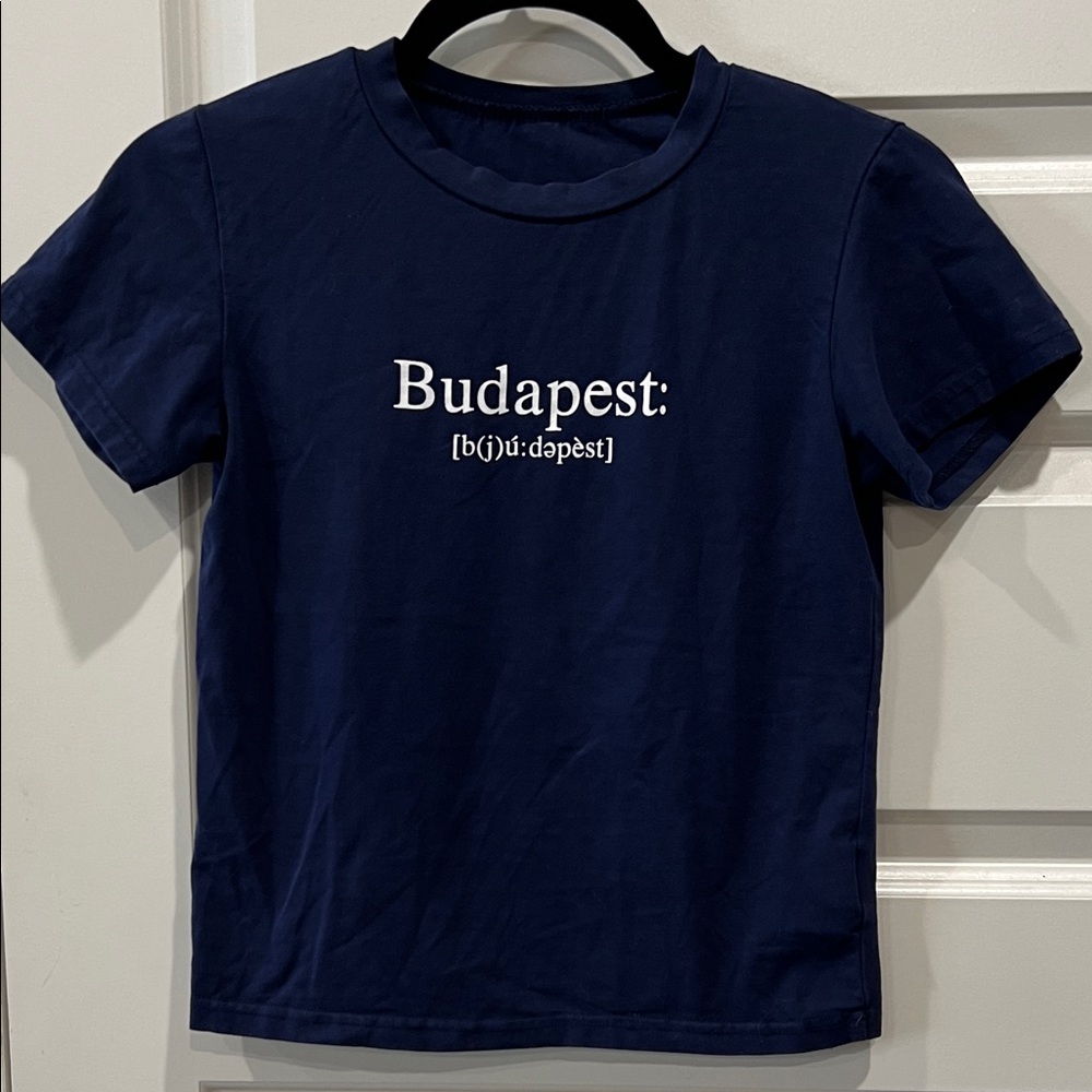 Budapest Navy Blue Kids T-Shirt Sz L